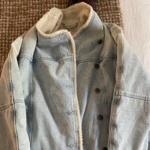 Free People - Twisted Heart Denim/Sherpa Jacket